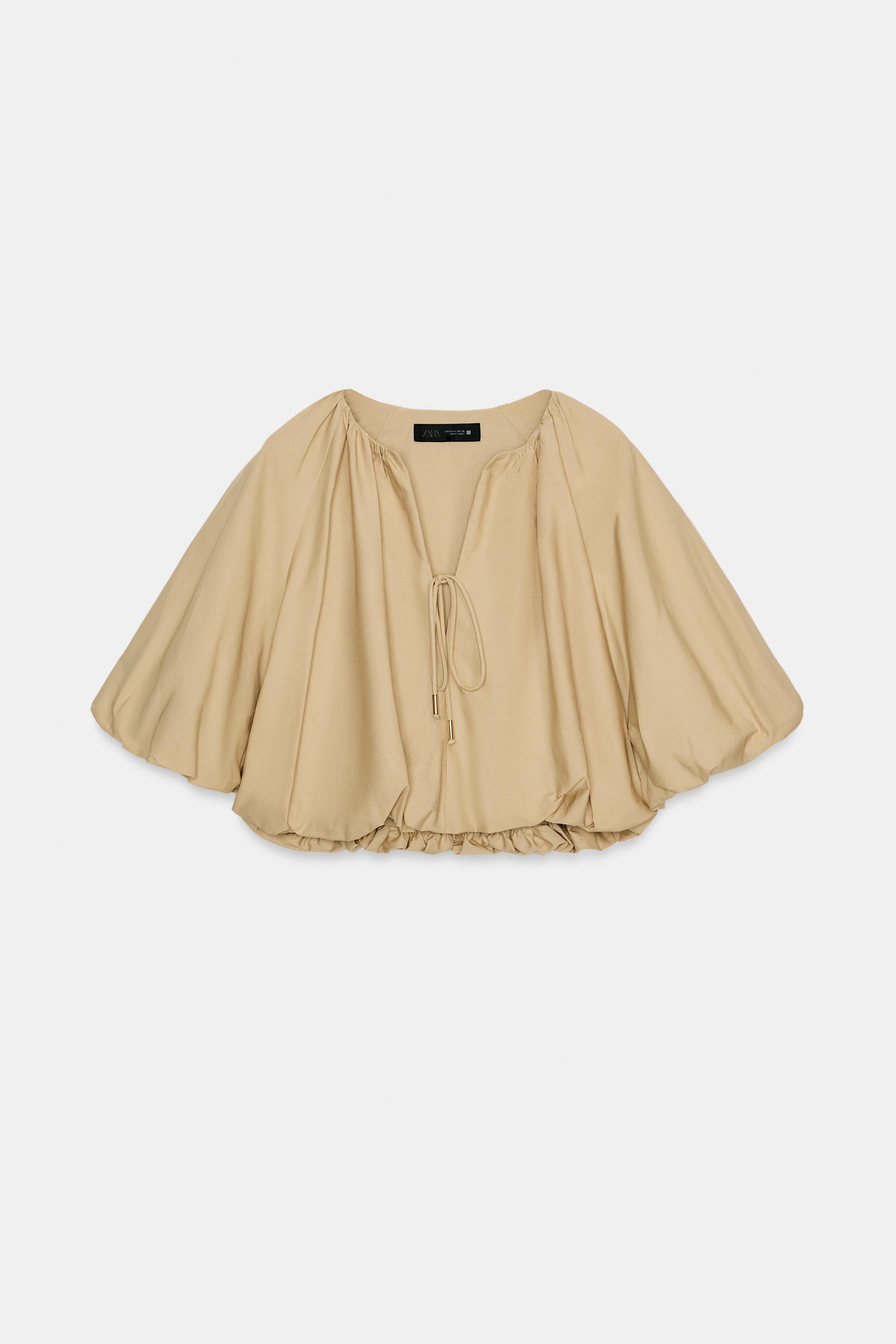 BALLOON POPLIN TOP